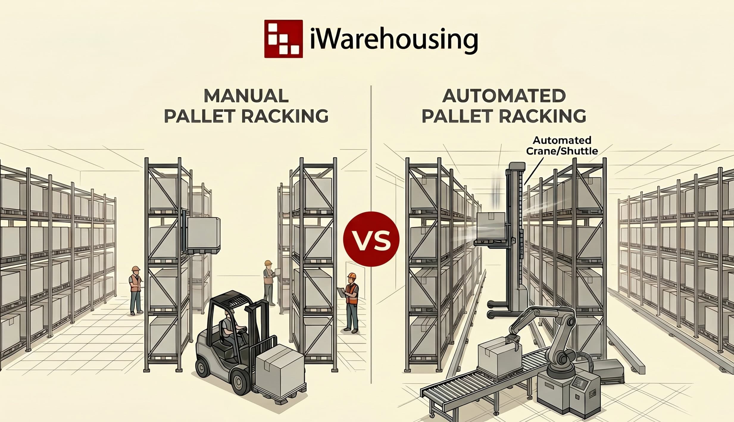 automated vs. manual pallet racking