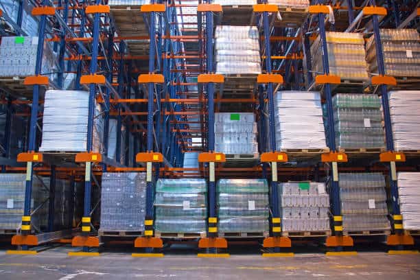 automated storage with high shelving system