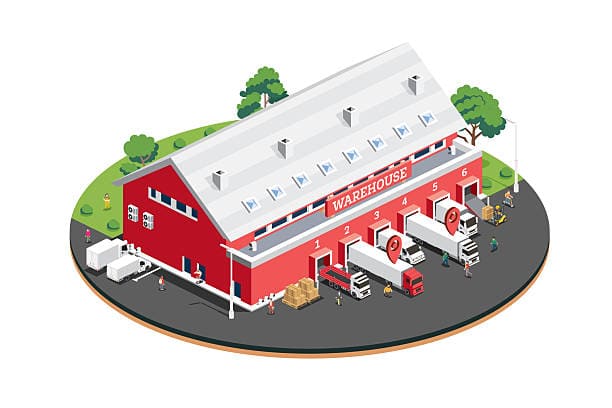 u shaped warehouse